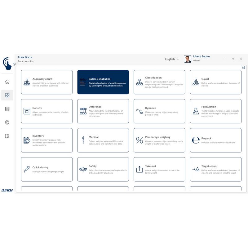 Kern SET-16 EasyTouch Batch and Statistics Software