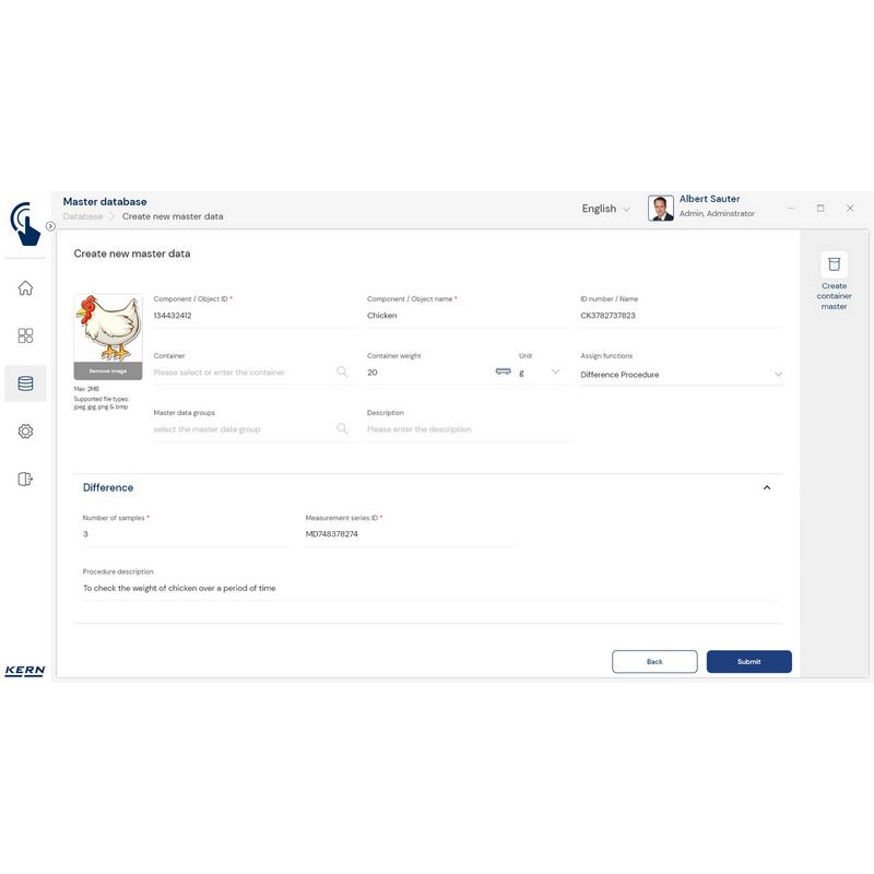 Kern SET-22 EasyTouch Difference Software
