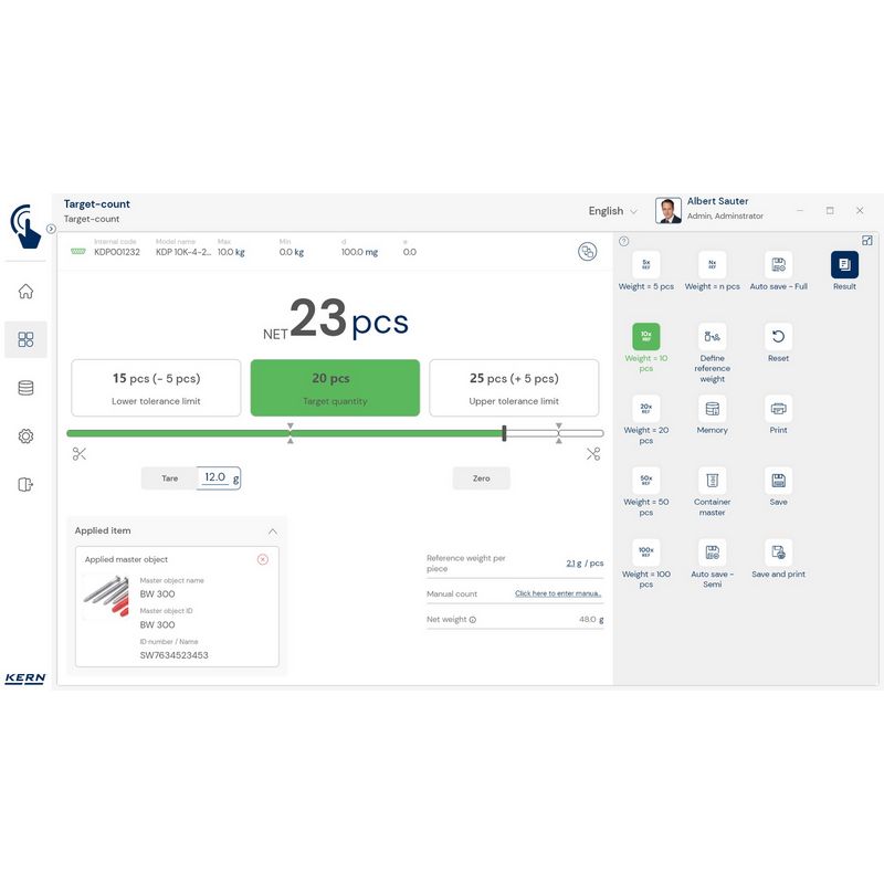 Kern SET-33 EasyTouch Target Count Software