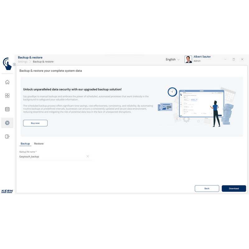 Kern SET-46 EasyTouch Backup Scheduler Software - GNW Instrumentation