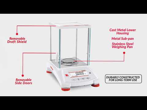Feature overview video of Ohaus Pioneer PX precision laboratory balance