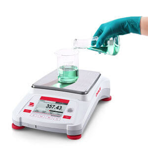 Ohaus Adventurer AX precision balance with open draught shield