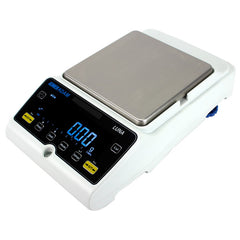 Right side view of Adam Luna precision laboratory balance with square weighing platform