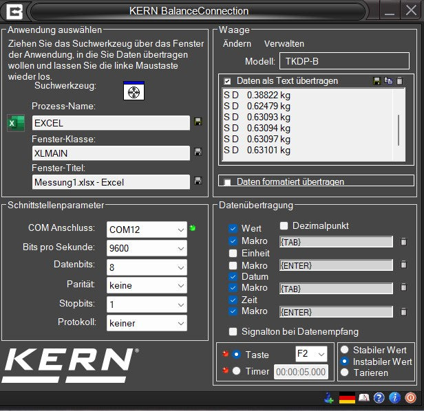 Kern SCD-4.0 PRO BalanceConnection Software