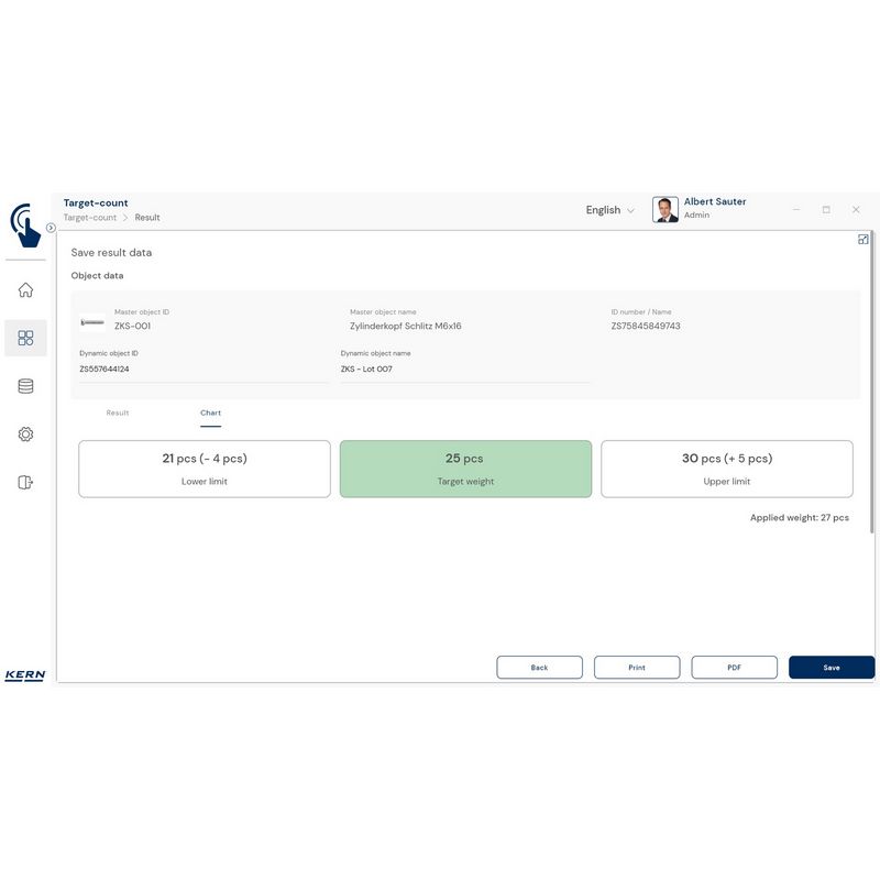 Kern SET-33 EasyTouch Target Count Software