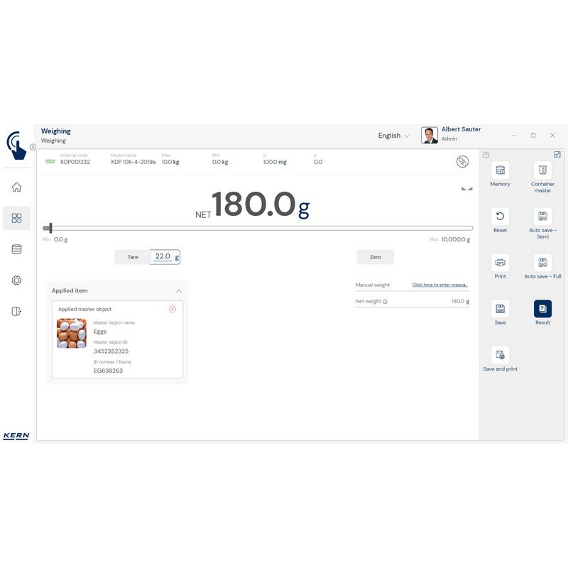 Kern SET-01 EasyTouch Base Software