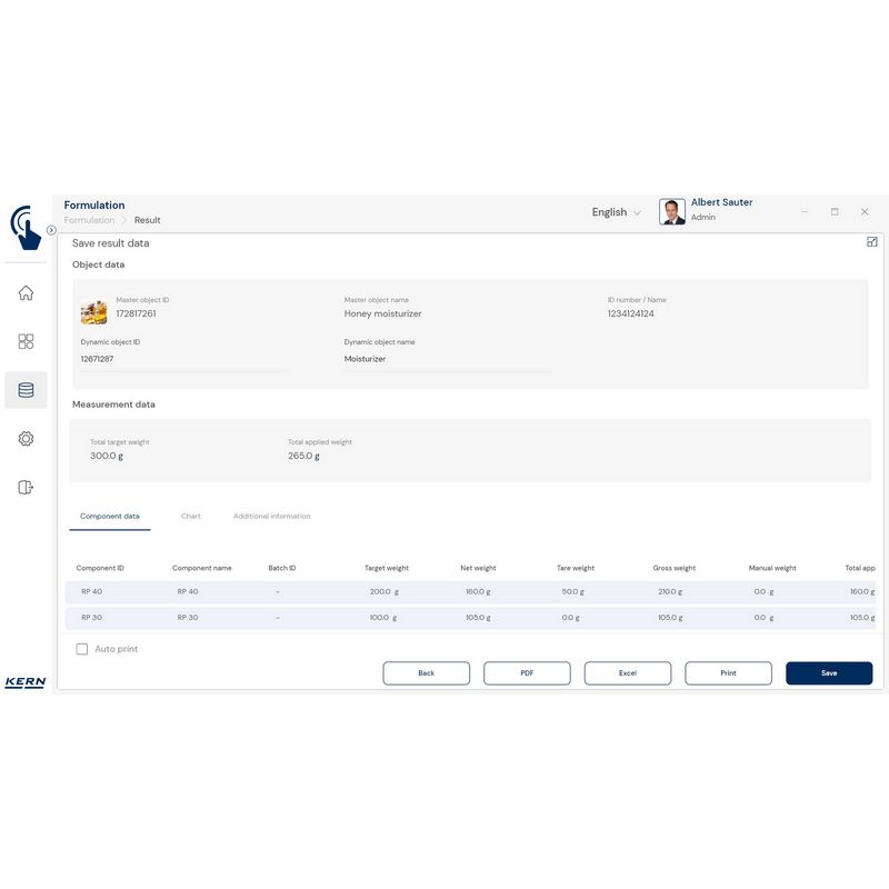 Kern SET-21 EasyTouch Formulation Software - GNW Instrumentation