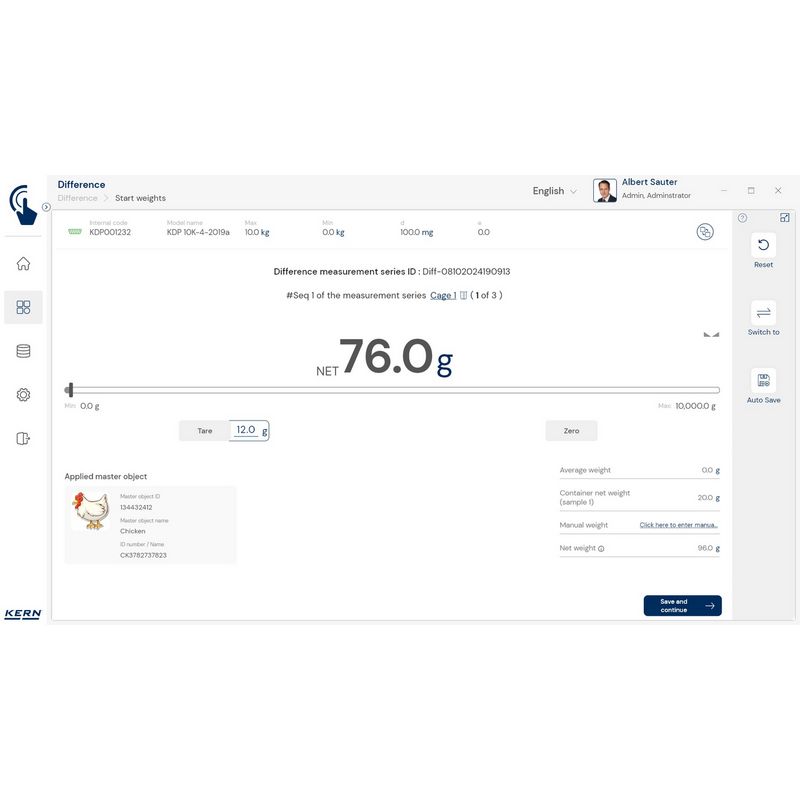 Kern SET-22 EasyTouch Difference Software