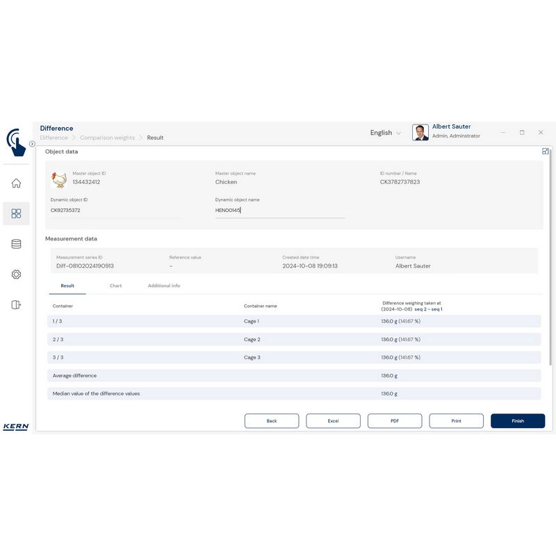 Kern SET-22 EasyTouch Difference Software