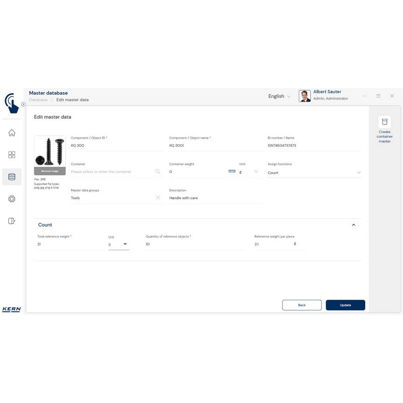 Kern SET-32 EasyTouch Count Software