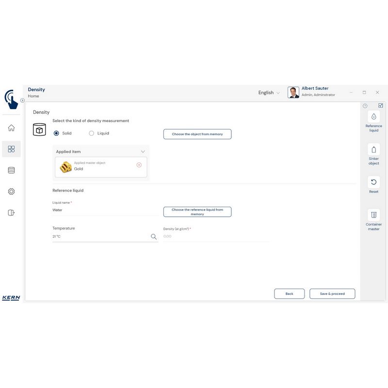 Kern SET-04 EasyTouch Density Software - GNW Instrumentation