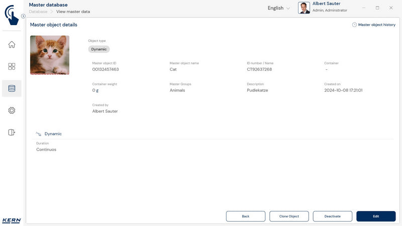 Kern SET-05 EasyTouch Dynamic Software