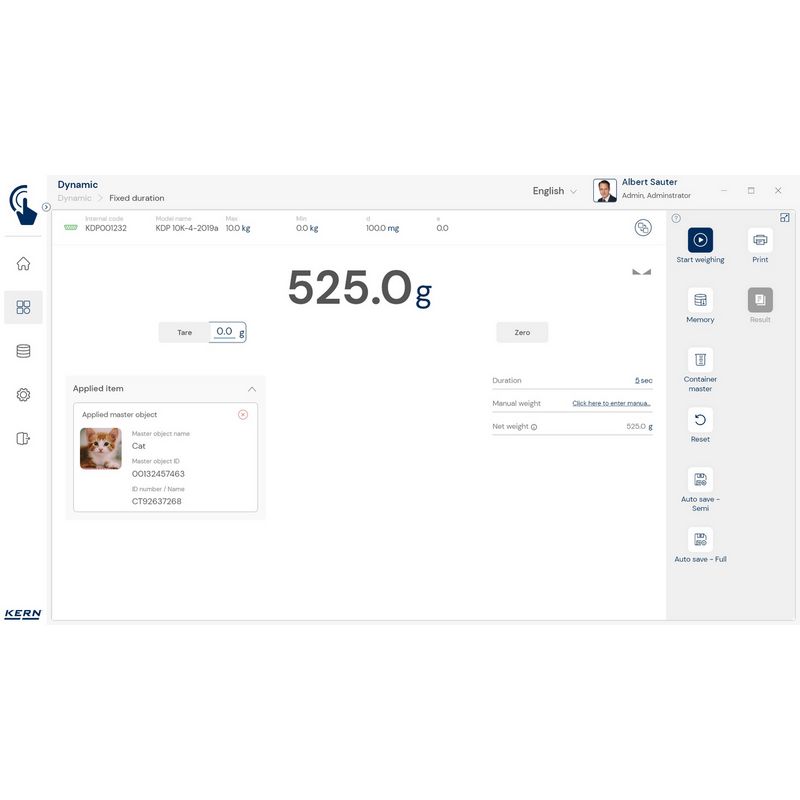 Kern SET-05 EasyTouch Dynamic Software