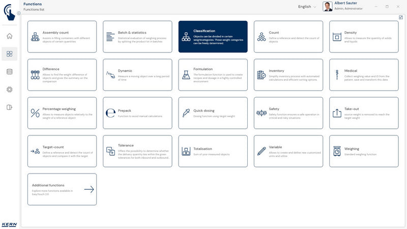 Kern SET-06 EasyTouch Classification Software