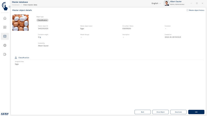 Kern SET-06 EasyTouch Classification Software