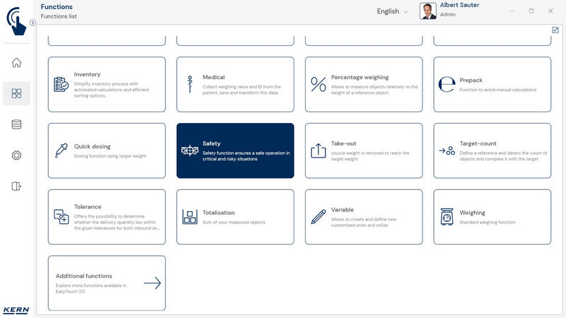 Kern SET-11 EasyTouch Safety Software