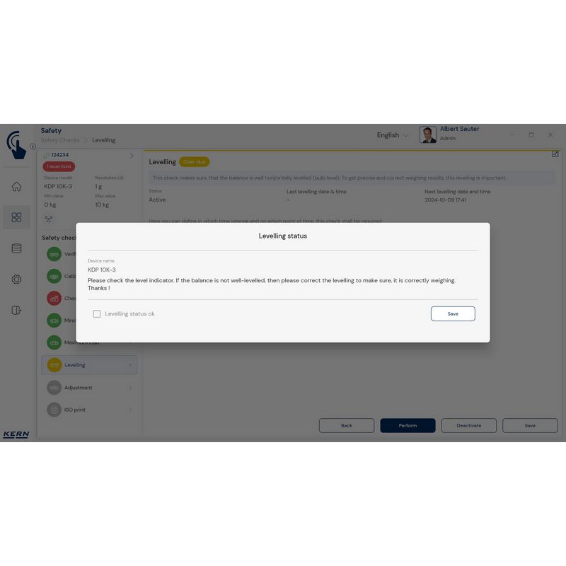 Kern SET-11 EasyTouch Safety Software