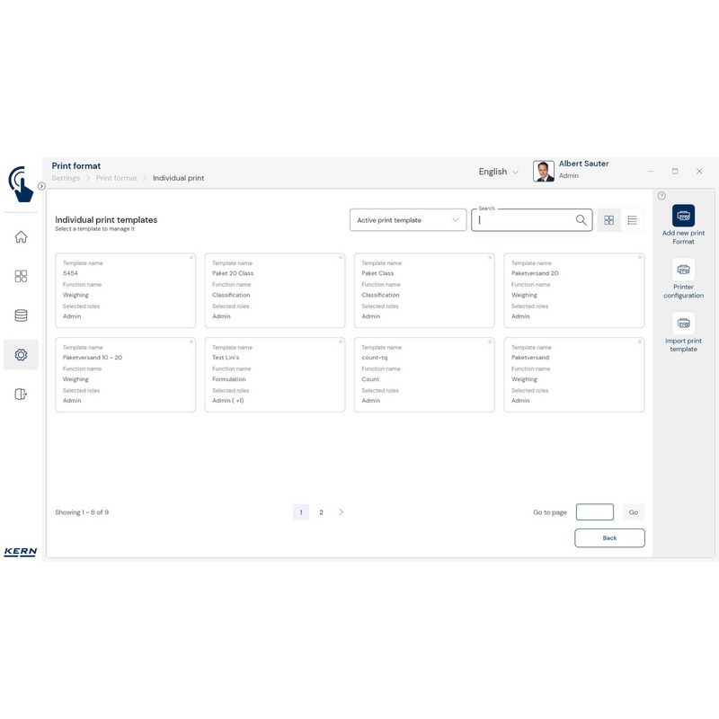 Kern SET-14 EasyTouch Individual Print Software