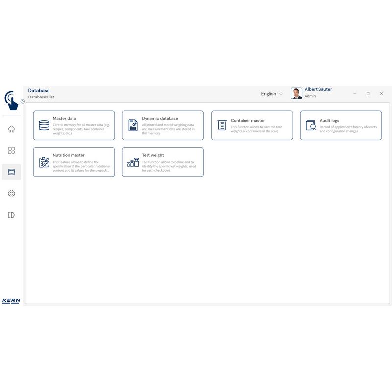Kern SET-18 EasyTouch Container Master Software