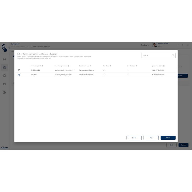 Kern SET-52 EasyTouch Inventory Software - GNW Instrumentation