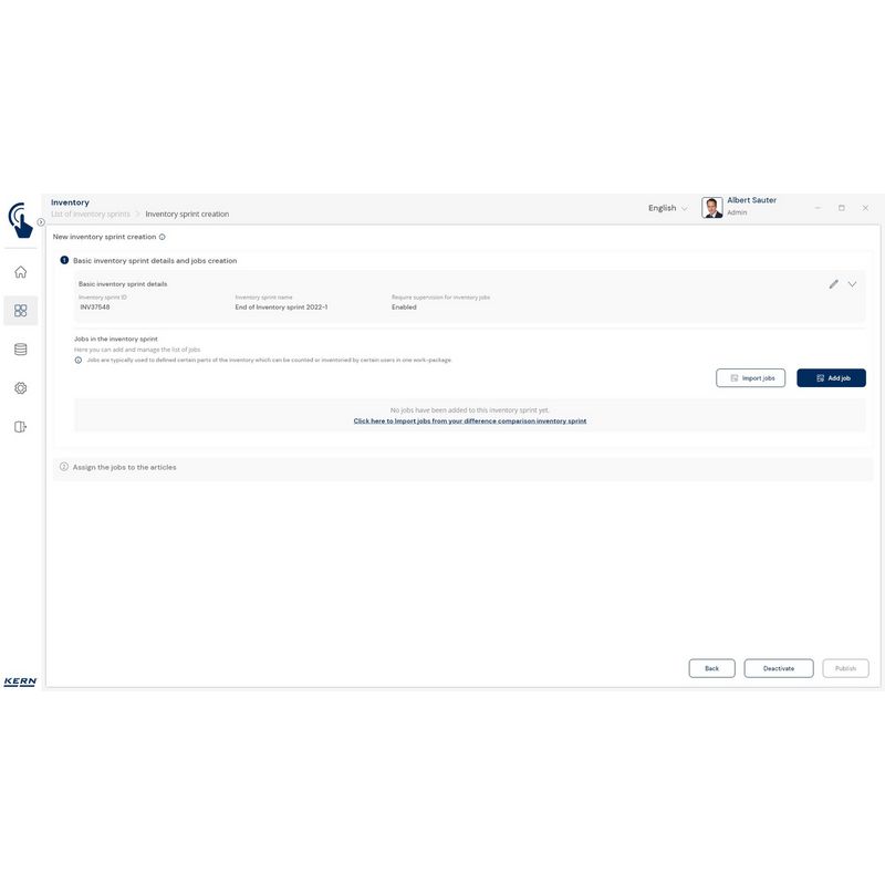 Kern SET-52 EasyTouch Inventory Software - GNW Instrumentation