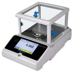Zoomed view of power interface and cable management of Kern professional weighing scale