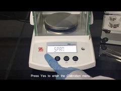 Span calibration tutorial video for Ohaus Pioneer PX precision laboratory balance