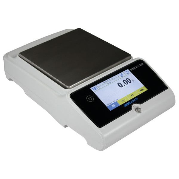 Analytical balance with glass draft shield open of Kern precision balance