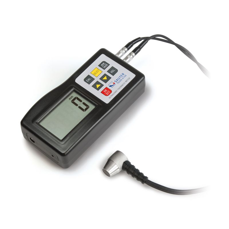 Sauter ultrasonic thickness gauge with a cable on a white background