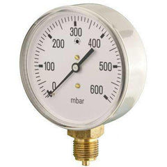 100mm bottom entry low pressure pressure gauge - GNW Instrumentation