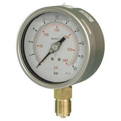 100mm Bottom Entry Glycerine Filled Pressure Gauge - GNW Instrumentation