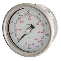 100mm Back Entry Industrial Pressure Gauge - GNW Instrumentation