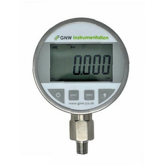 A 100mm digital test pressure gauge with a digital LCD screen, stainless steel body, and a front bezel.
