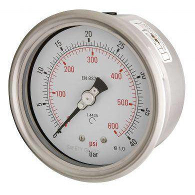100mm Back Entry All Stainless Steel Pressure Gauge