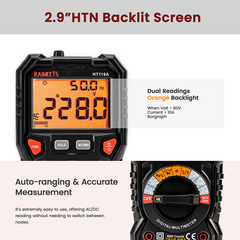 Kaiweets HT118A Digital AC/DC Multimeter - TRMS 6000 Counts - GNW Instrumentation