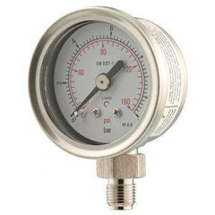 40mm Bottom Entry All Stainless Steel Pressure Gauge - GNW Instrumentation