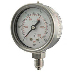 63mm Bottom Entry All Stainless Steel Pressure Gauge - GNW Instrumentation