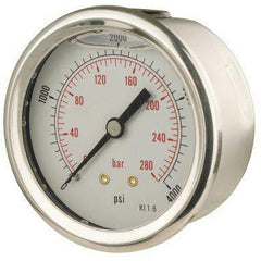 63mm Back Entry Glycerine Filled Pressure Gauge - GNW Instrumentation