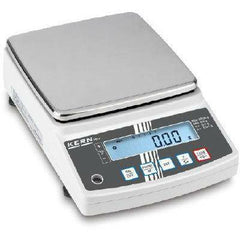 Side view of Kern PNS / PNJ precision laboratory balance with square weighing platform