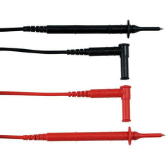 Straight & Elbowed Male Moulded PVC Test Leads With Probes - GNW Instrumentation